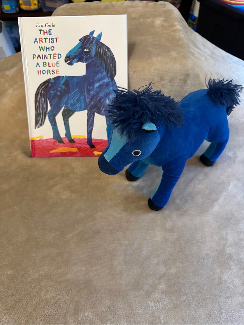 The Artist Who Painted A Blue Horse book and stuffie set! - Eric Carle Inspired